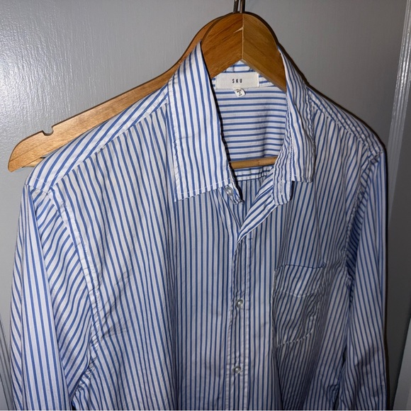 Save Khaki Striped Standard Shirt - Blue - Picture 4 of 5